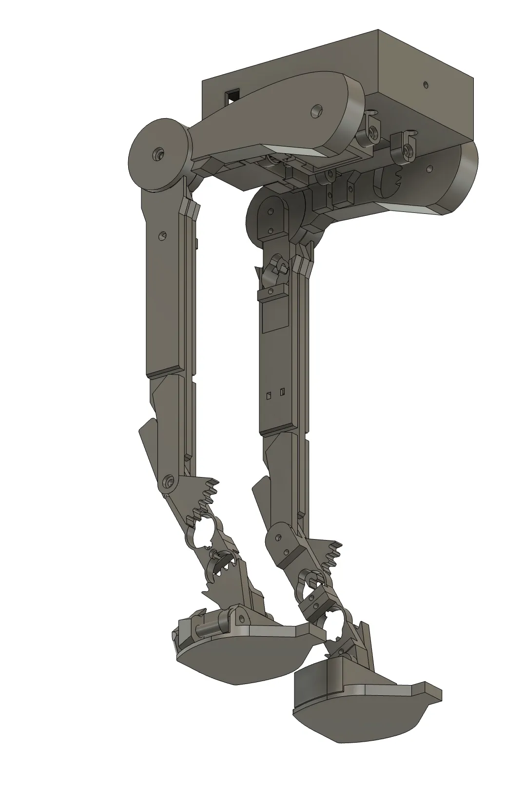 Angled render showing the joint and linkage detail