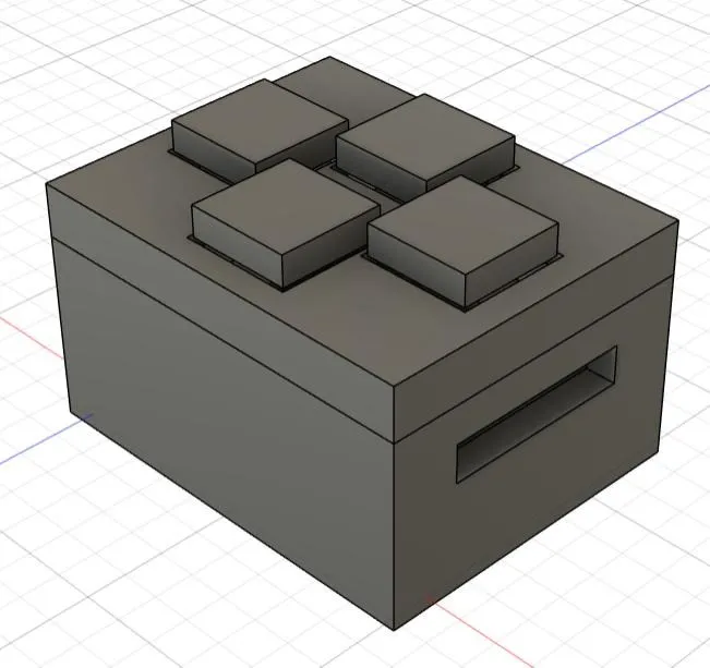 CAD model of the completed D-pad controller