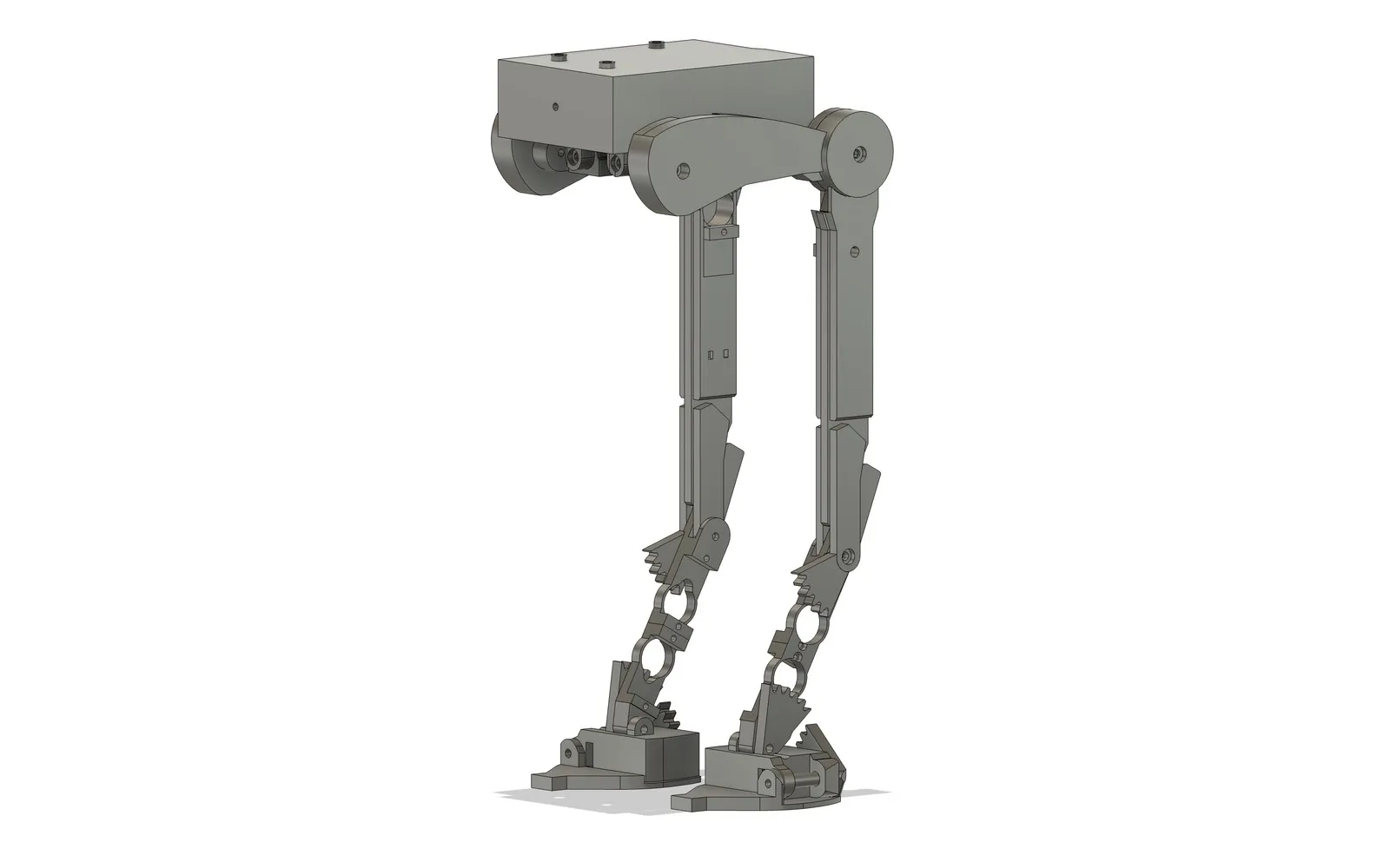Fusion 360 render of the AT-ST leg assembly and body
