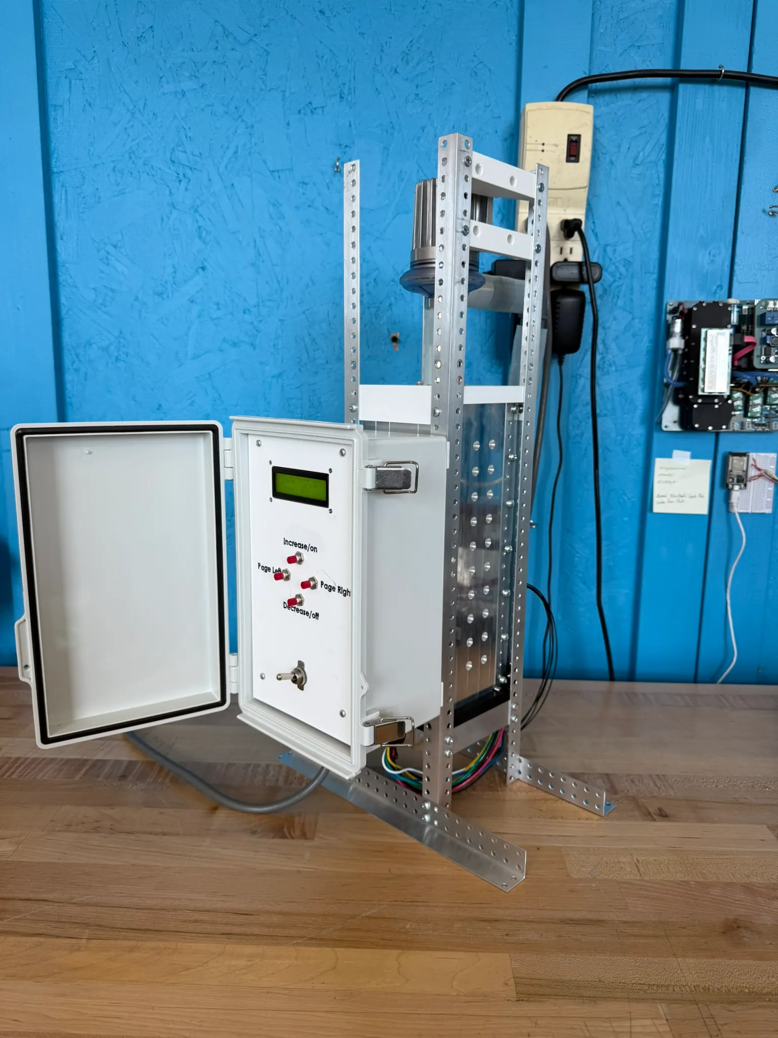 The control electronics in their enclosure