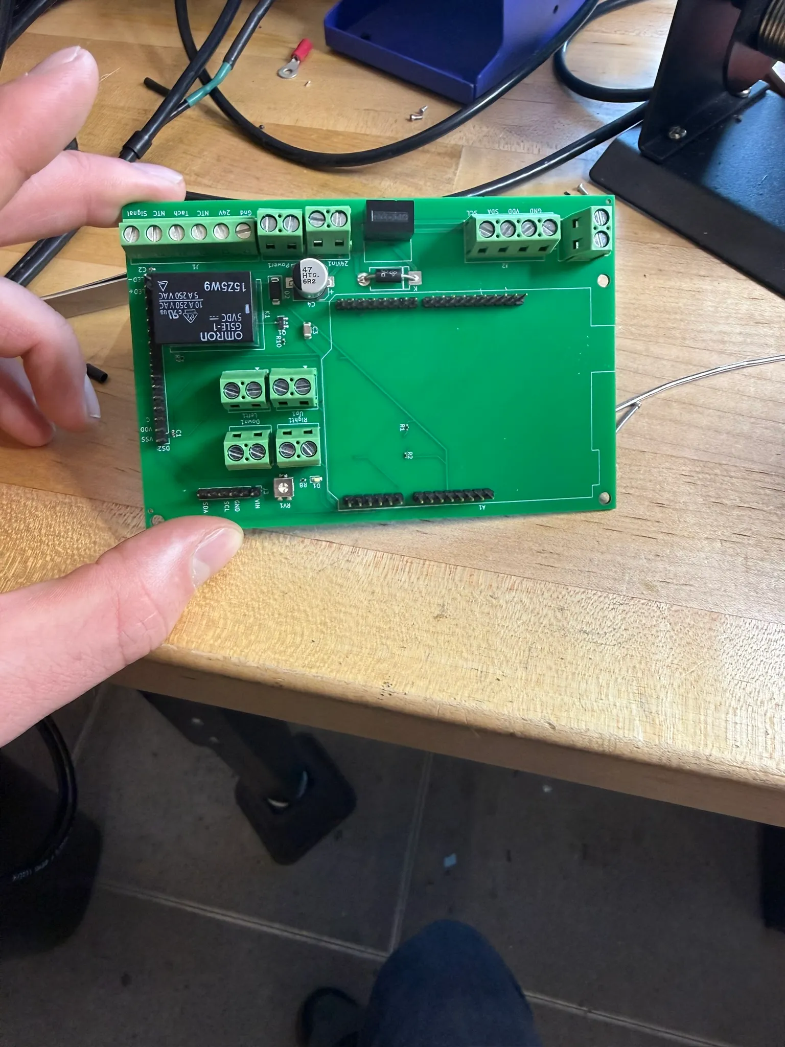 The fabricated and populated control board