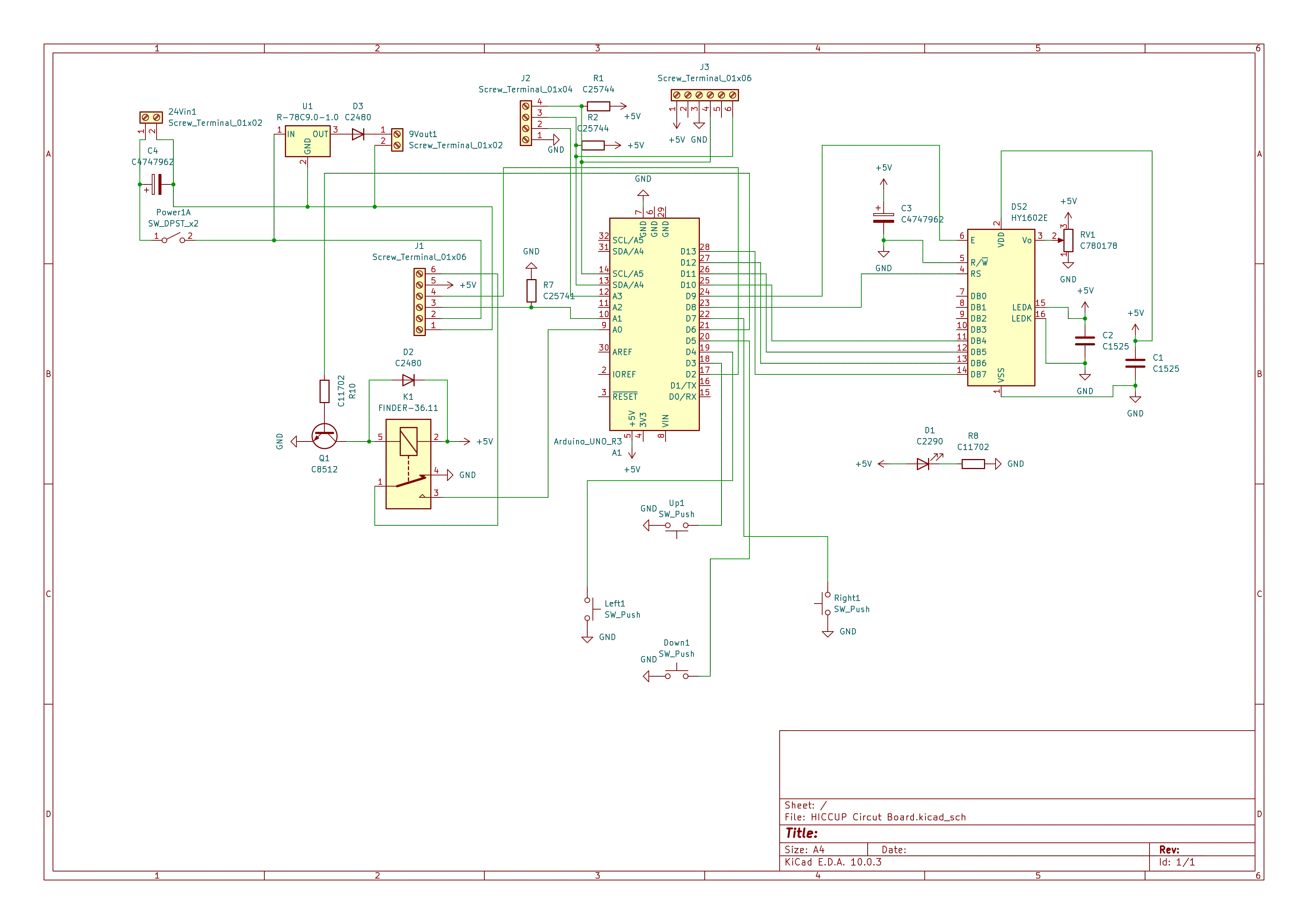 The control circuit schematic